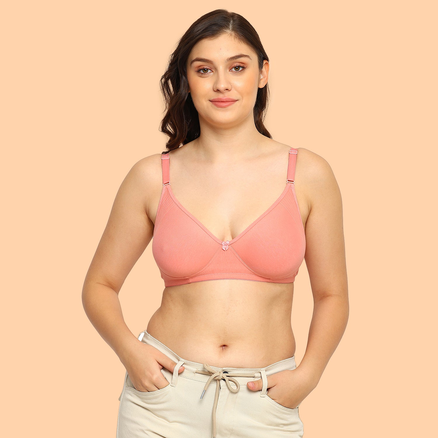 Spica T-shirt Bra | Side Encircled Design | Double Layered Molded | Non-Padded | Non-Wired