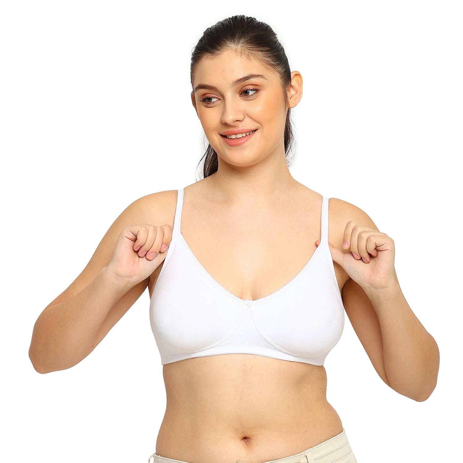 Crystal T-shirt Bra | Double Layered | Non -Padded | Extra Side Support for Bulge Control