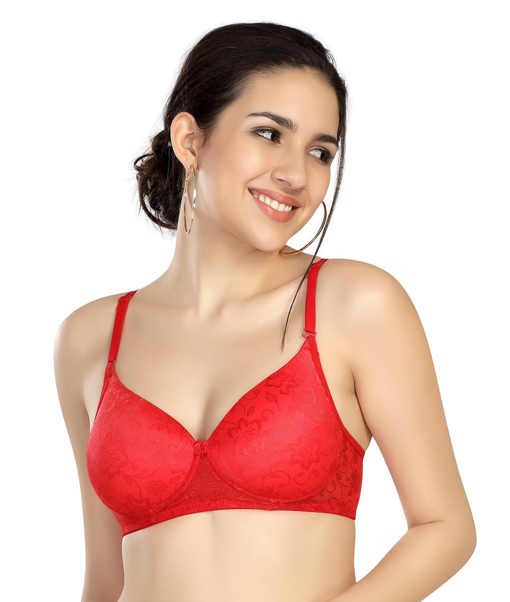 Luxurious Lace Bra | Lightly Padded | Non-Wired | #ED-2028