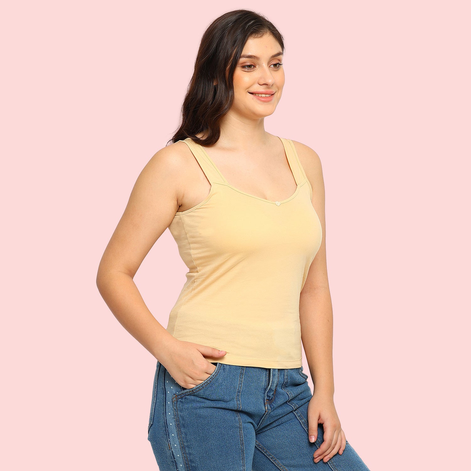 Radha Camisole | Inner Slip | Broad Strap Inner