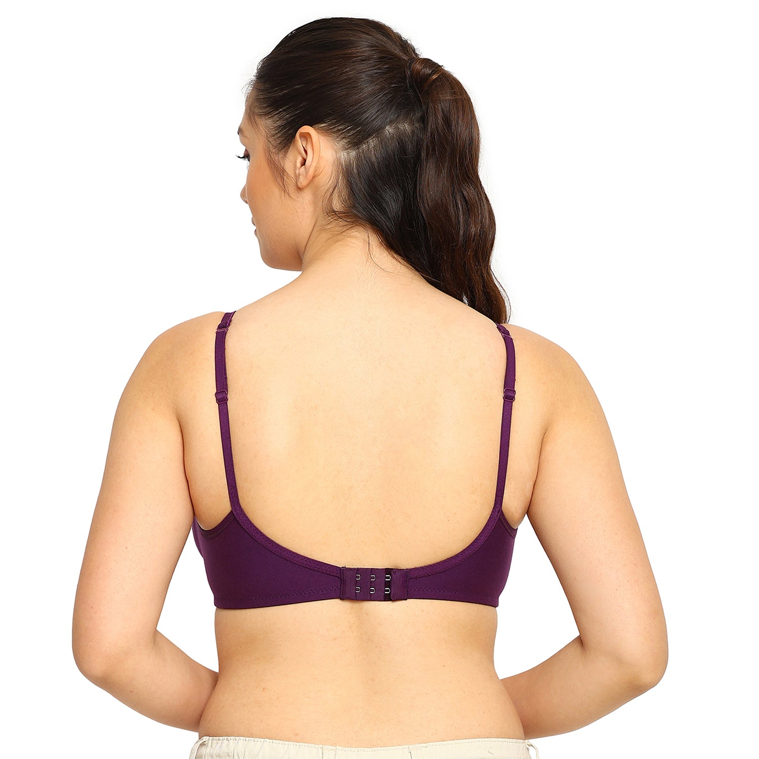 Crystal T-shirt Bra | Double Layered | Non -Padded | Extra Side Support for Bulge Control