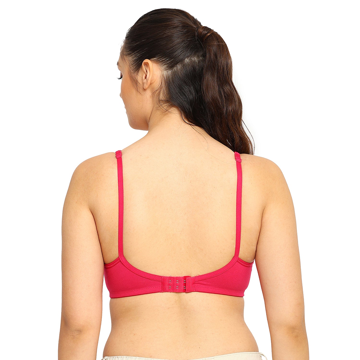 Crystal T-shirt Bra | Double Layered | Non -Padded | Extra Side Support for Bulge Control