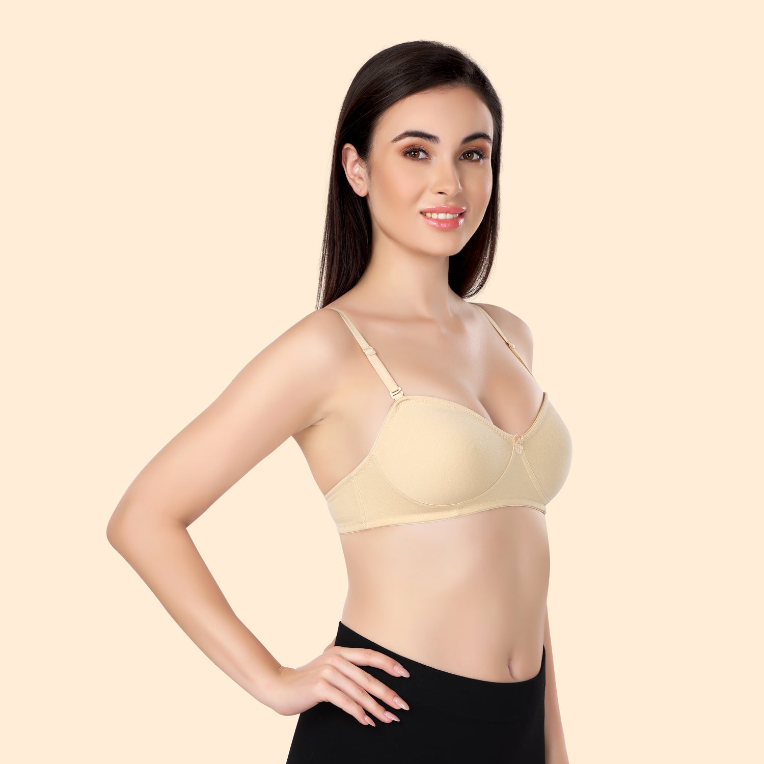 Cream Bra | Seamless Bra| Strapless | Perfect for Low Necklines