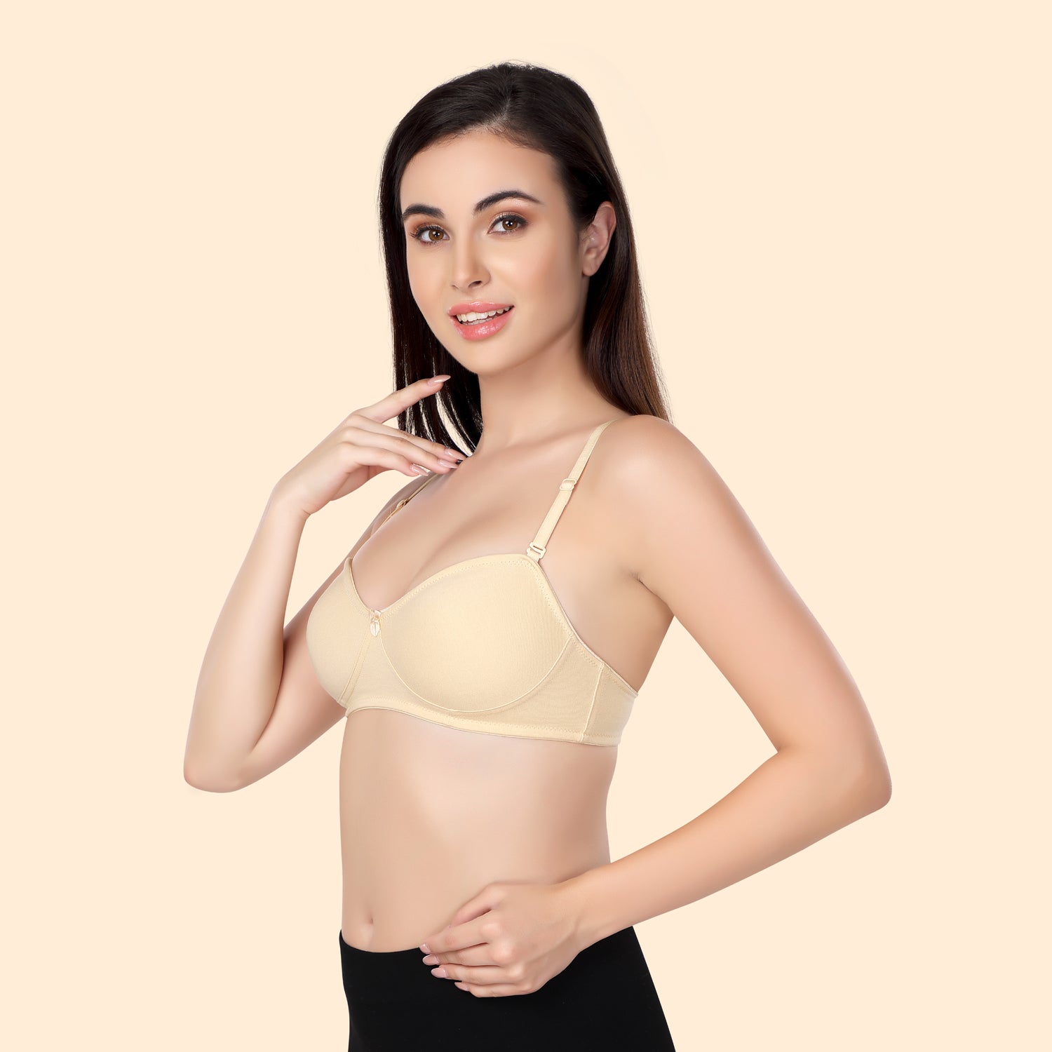 Cream Bra | Seamless Bra| Strapless | Perfect for Low Necklines