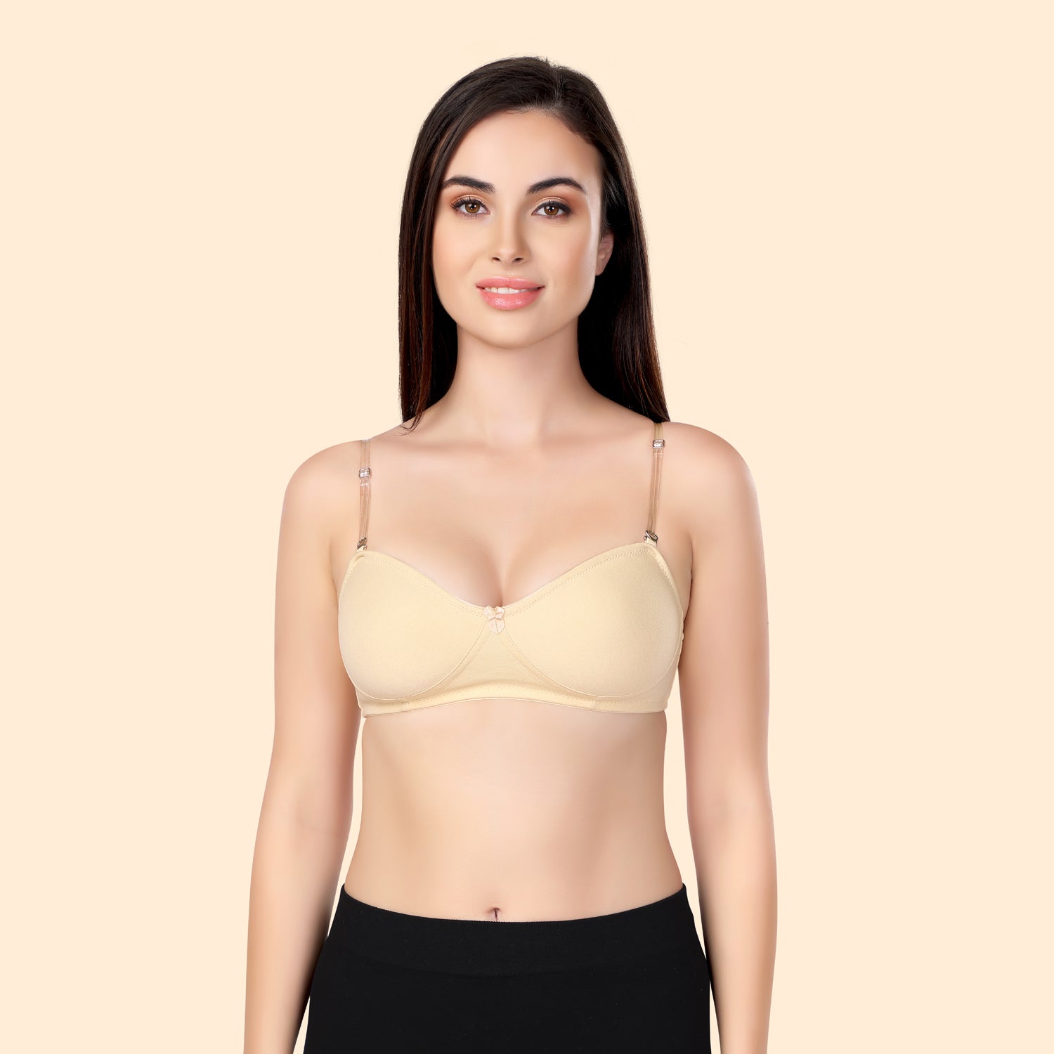 Cream Bra | Seamless Bra| Strapless | Perfect for Low Necklines