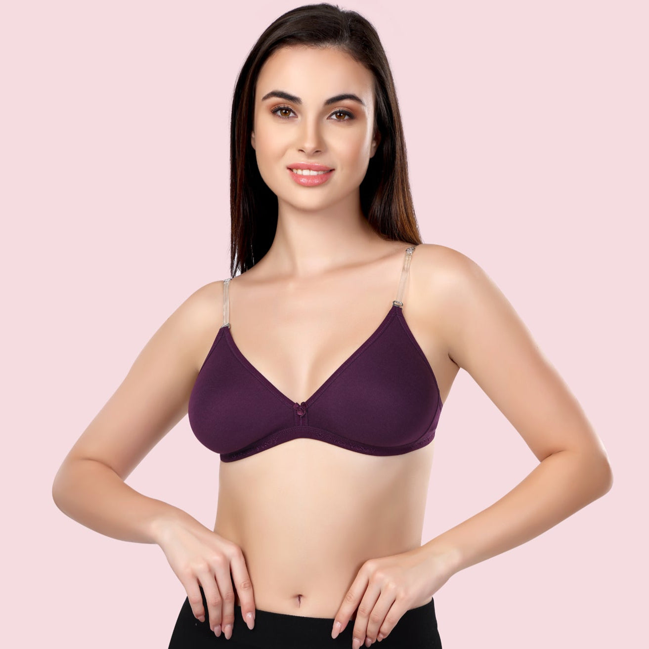 Super Soft Backless Bra | Non-Padded | With Transparent Back Straps