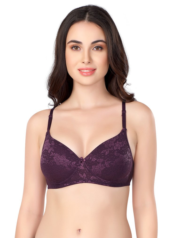 Luxurious Lace Bra | Lightly Padded | Non-Wired | #ED-2028