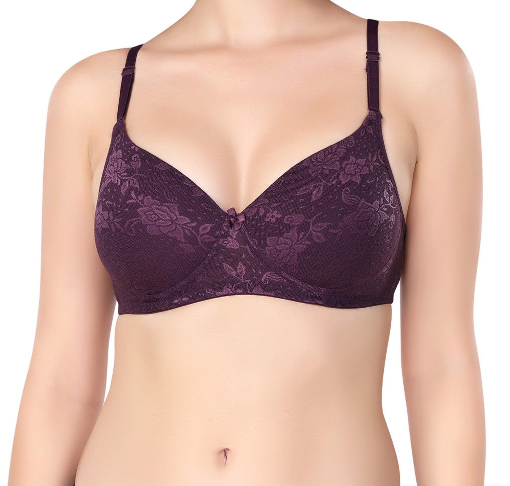 Luxurious Lace Bra | Lightly Padded | Non-Wired | #ED-2028