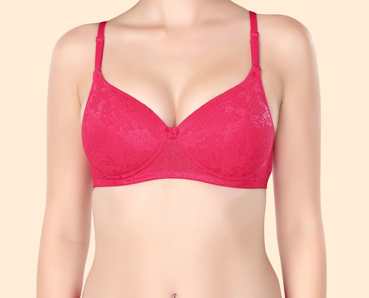 Luxurious Lace Bra | Lightly Padded | Non-Wired | #ED-2028