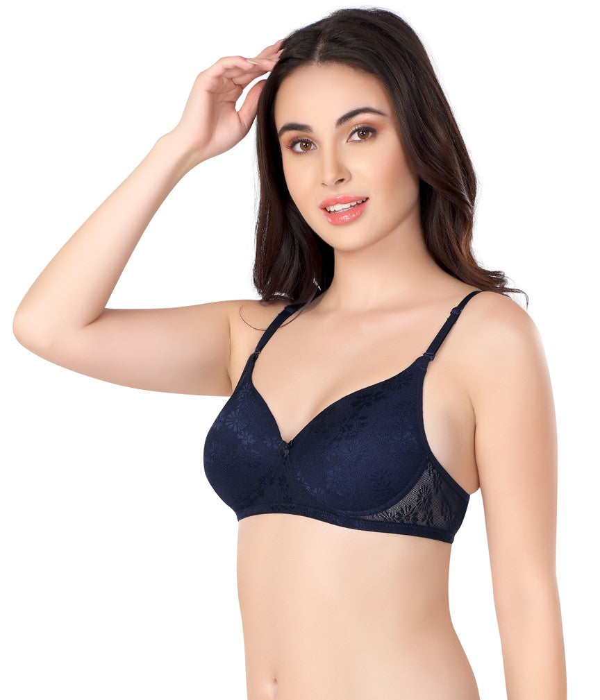 Luxurious Lace Bra | Lightly Padded | Non-Wired | #ED-2028