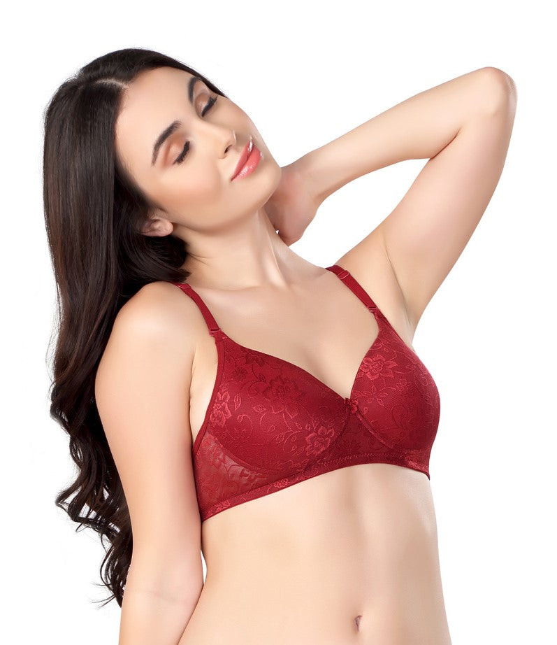 Luxurious Lace Bra | Lightly Padded | Non-Wired | #ED-2028