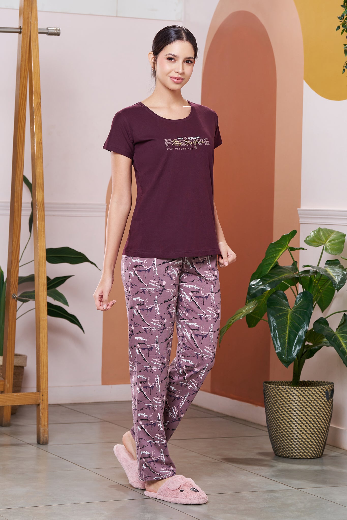 Everyday Night Suits | Super Comfy & Stylish | Lounge Wear | Round Neck - Style No.2009