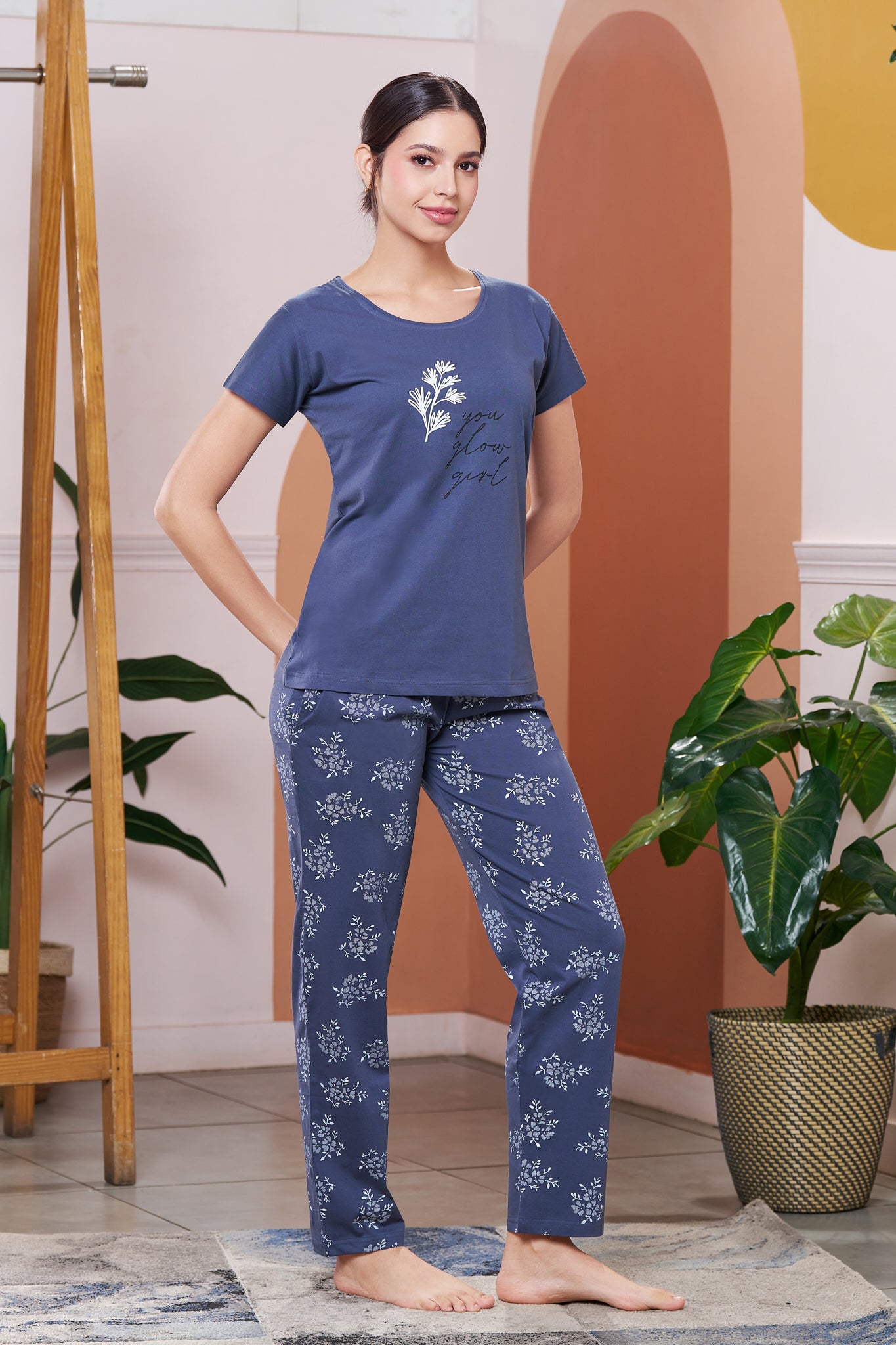 Everyday Night Suits | Super Comfy & Stylish | Lounge Wear | Round Neck - Style No.2008