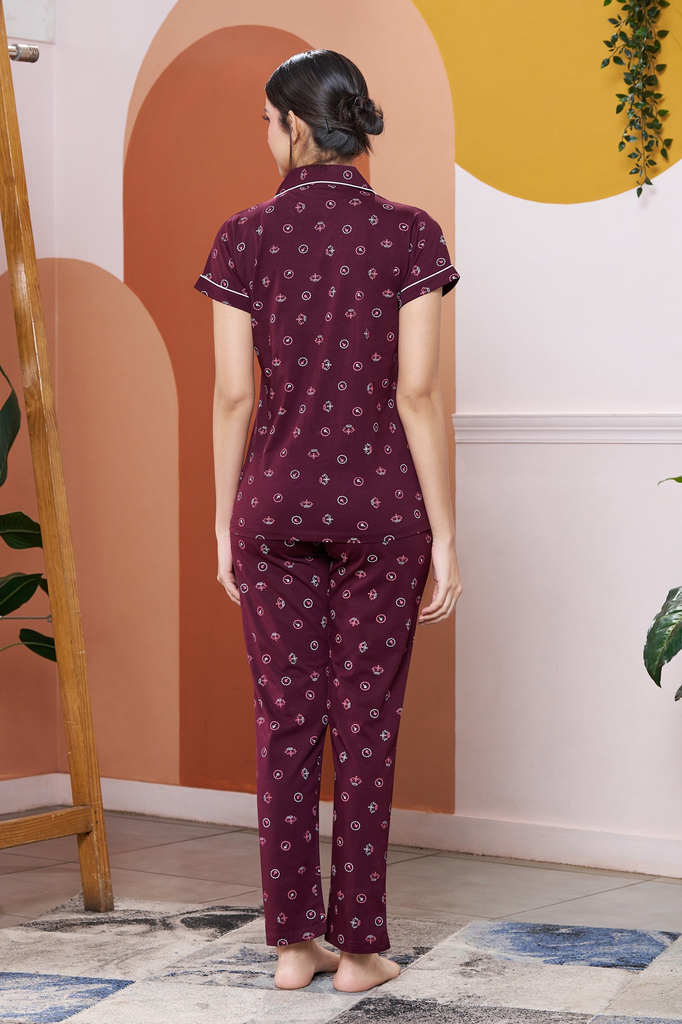 Everyday Night Suits | Super Comfy & Stylish | Lounge Wear | Collar Neck - Style No.3010