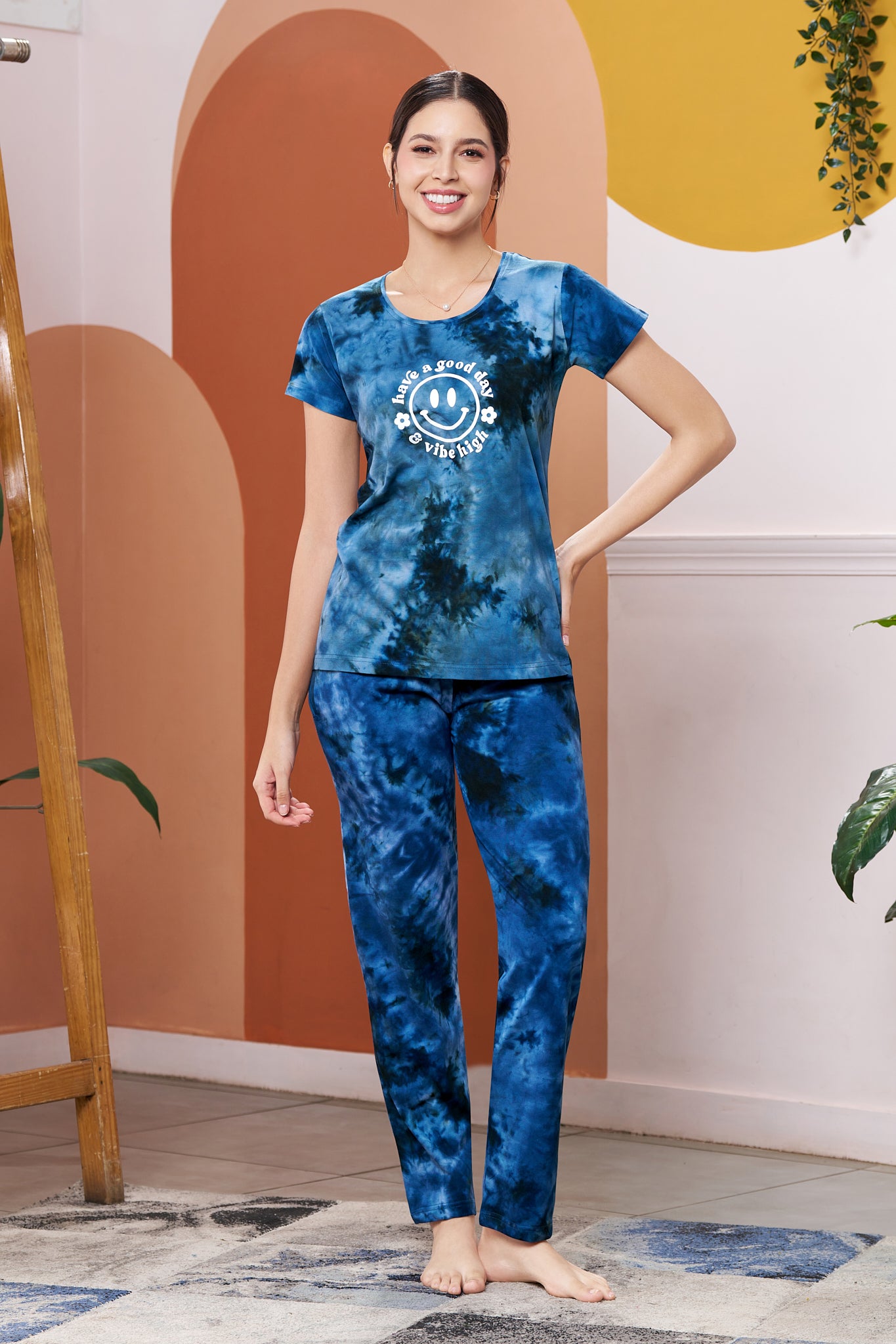 Everyday Lounge Wear | Super Comfy & Stylish | Night Wear | Tie Die Co-ords - Style No.5004