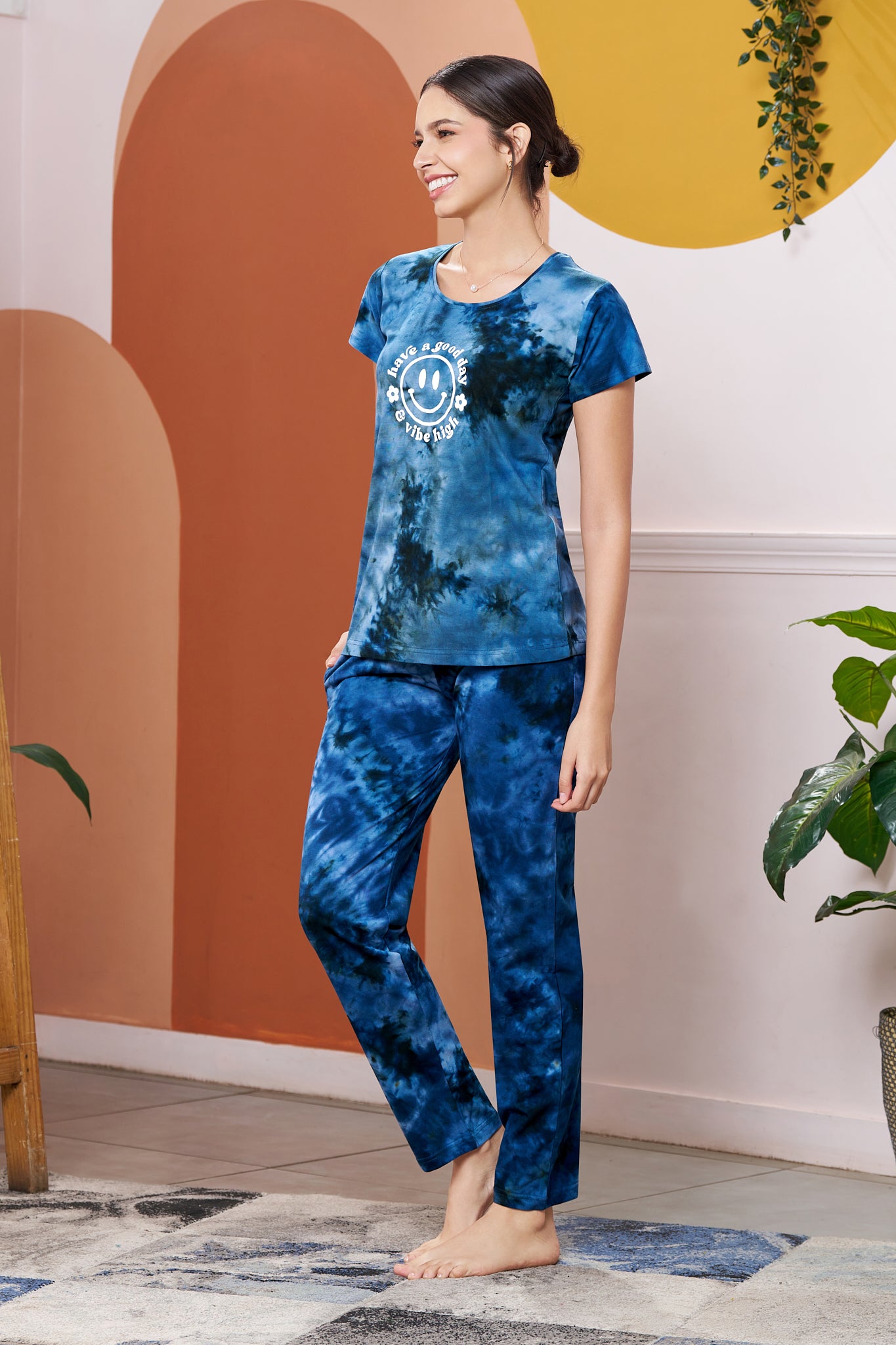 Everyday Lounge Wear | Super Comfy & Stylish | Night Wear | Tie Die Co-ords - Style No.5004