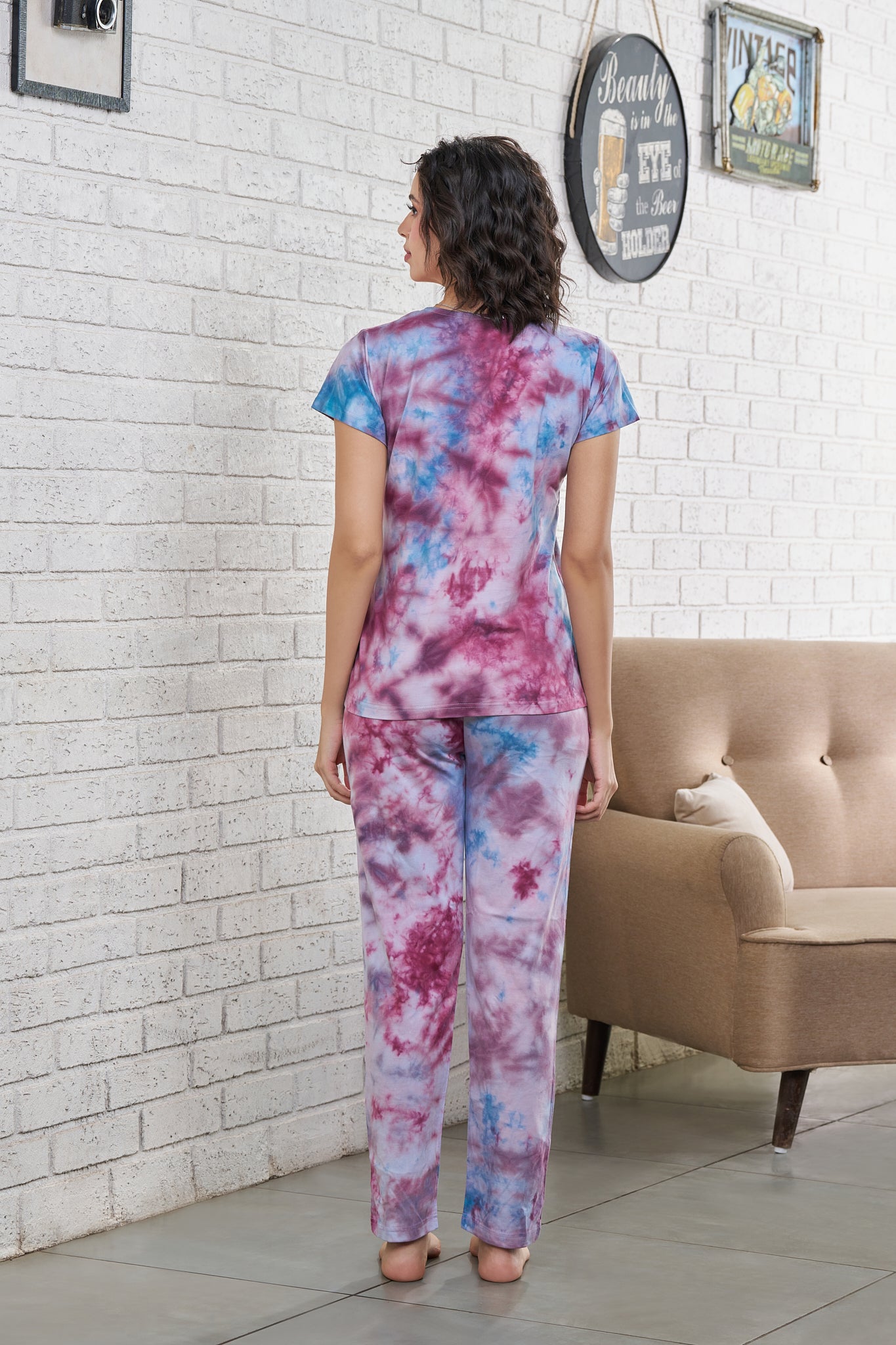 Everyday Lounge Wear | Super Comfy & Stylish | Night Wear | Tie Die Co-ords - Style No.5003