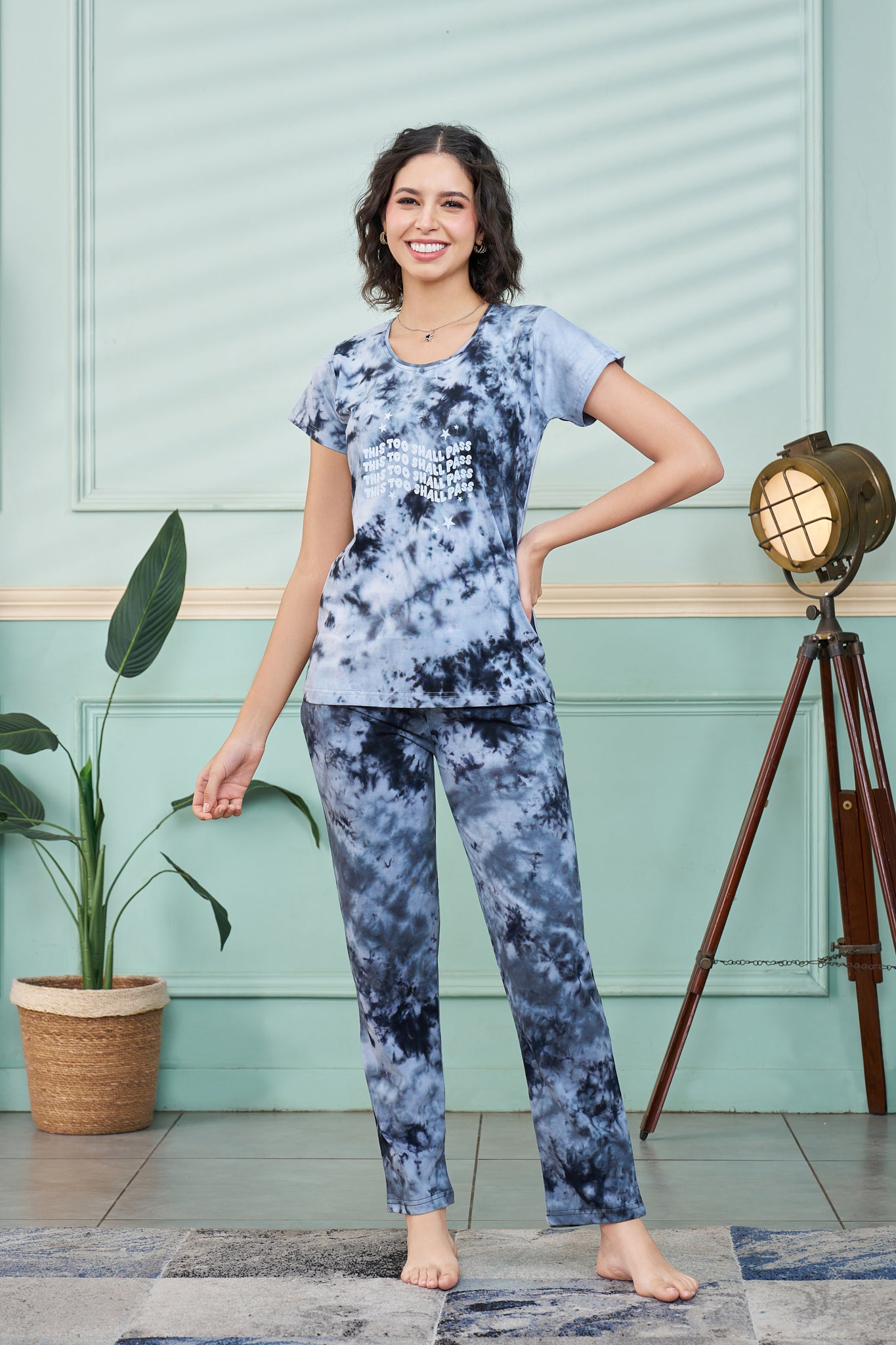 Everyday Lounge Wear | Super Comfy & Stylish | Night Wear | Tie Die Co-ords - Style No.5001