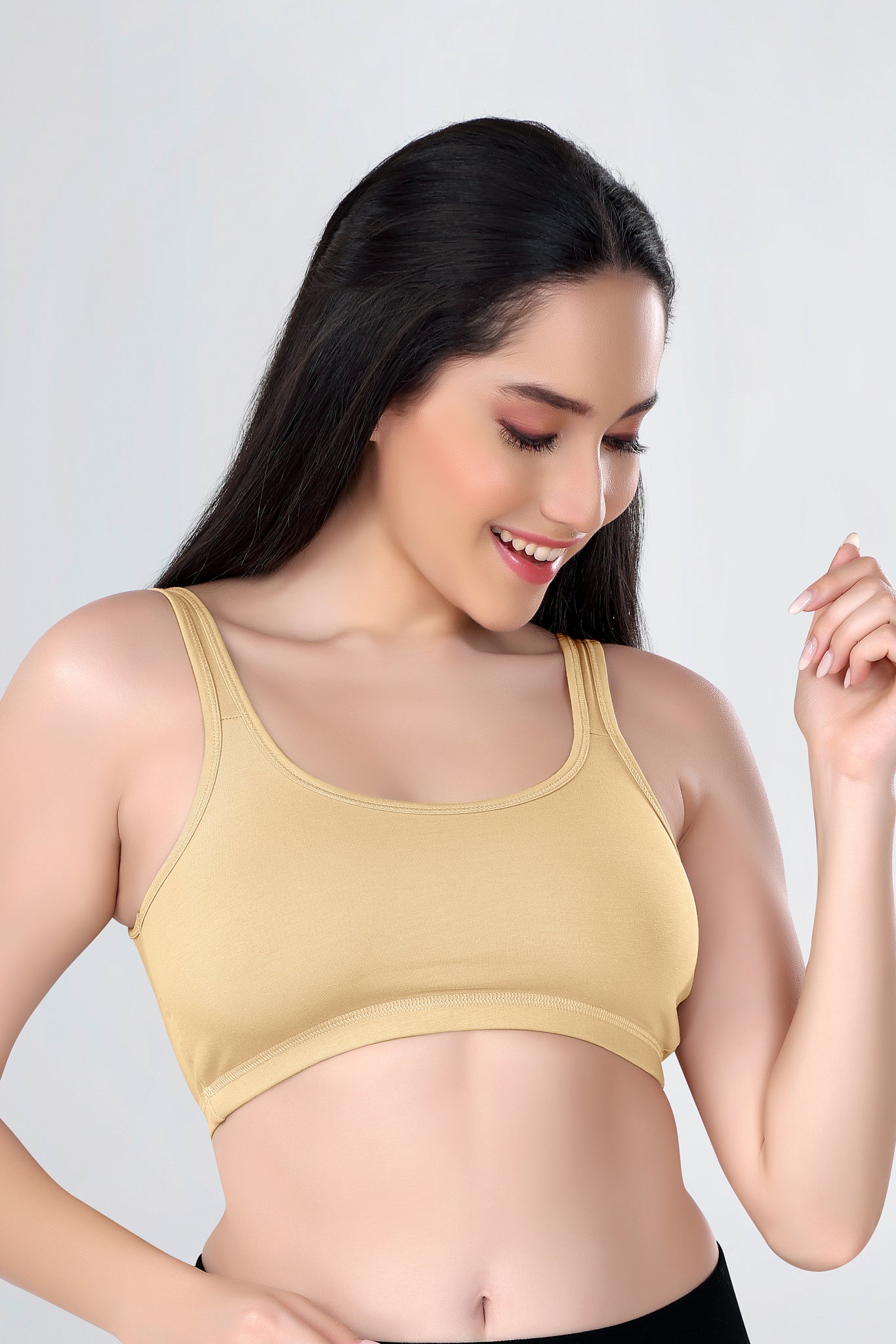 Sports Bra | Wide straps | Non-Padded | Beginner Friendly | Active