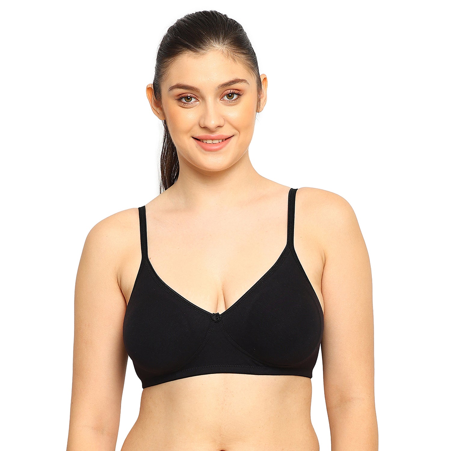 Crystal T-shirt Bra | Double Layered | Non -Padded | Extra Side Support for Bulge Control