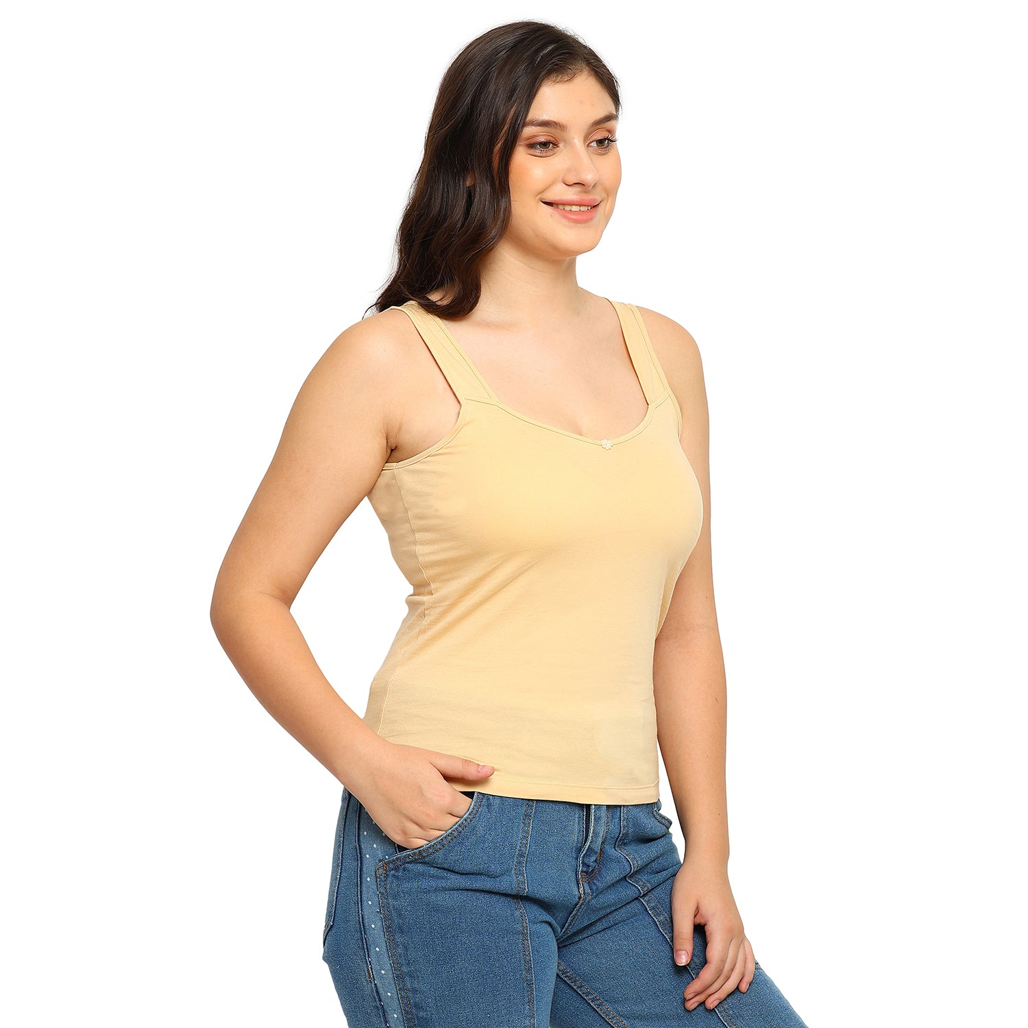 Radha Camisole | Inner Slip | Broad Strap Inner