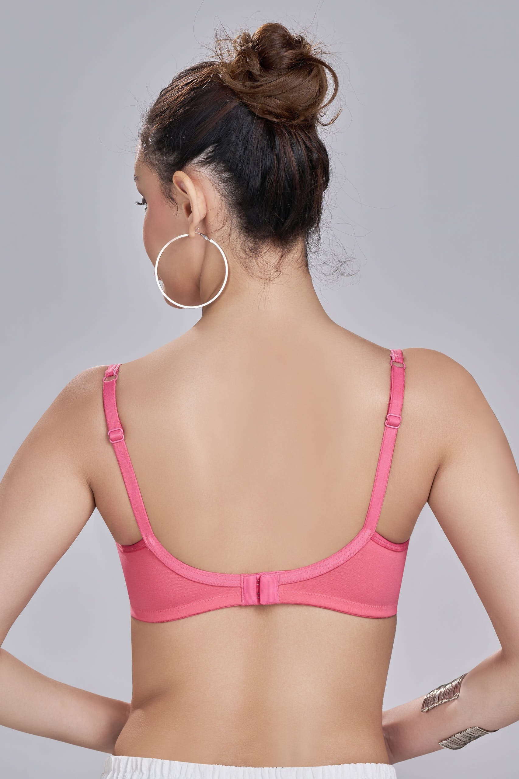 Crystal T-shirt Bra | Double Layered | Non -Padded | Extra Side Support for Bulge Control