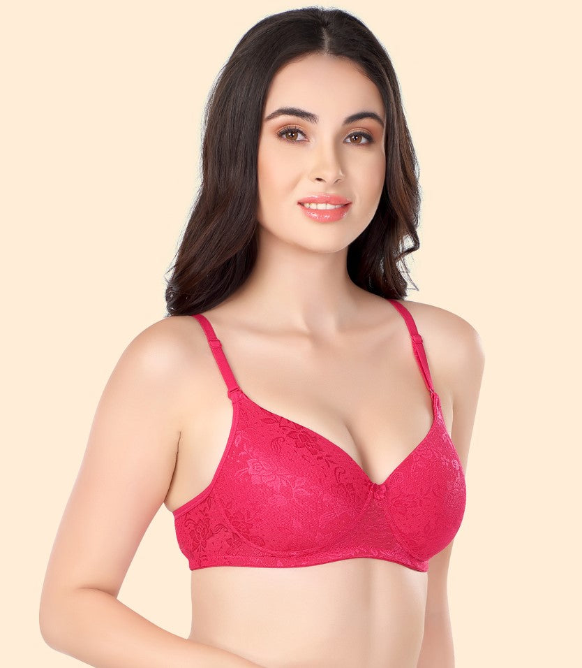 Luxurious Lace Bra | Lightly Padded | Non-Wired | #ED-2028