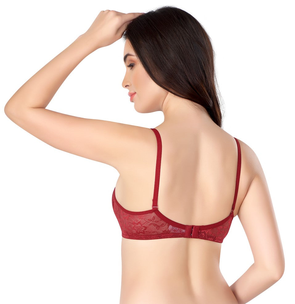 Luxurious Lace Bra | Lightly Padded | Non-Wired | #ED-2028