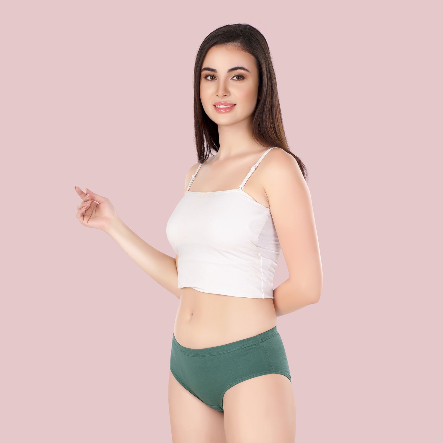 Hipster Panties | Consealed | Folder Elastic | Selena | Pack of 3 - MIX COLOURS