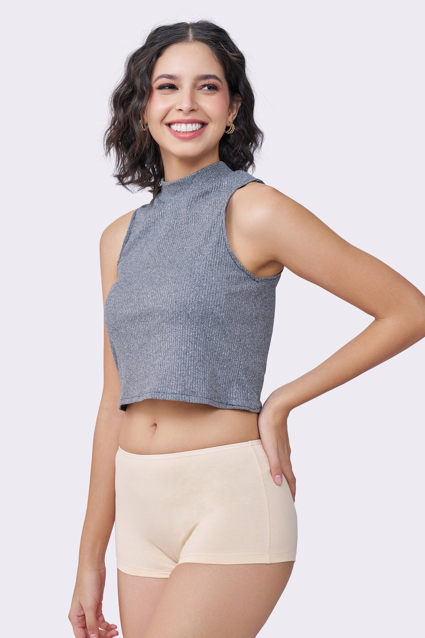 Boy Leg Shorts | Combed Elastane Stretch Fabric