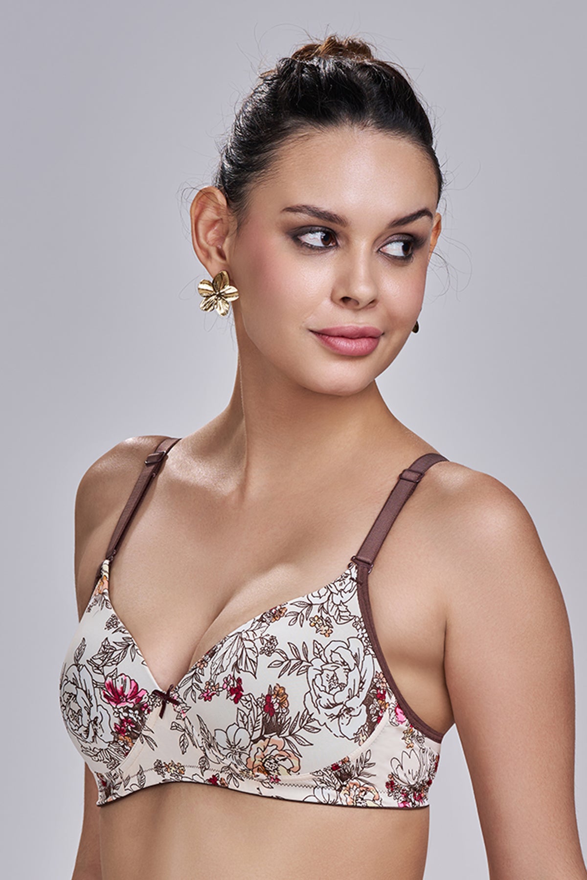 Premium Sofiya T-shirt Bra | Chic Printed Bra | Lightly Padded | Non-Wired