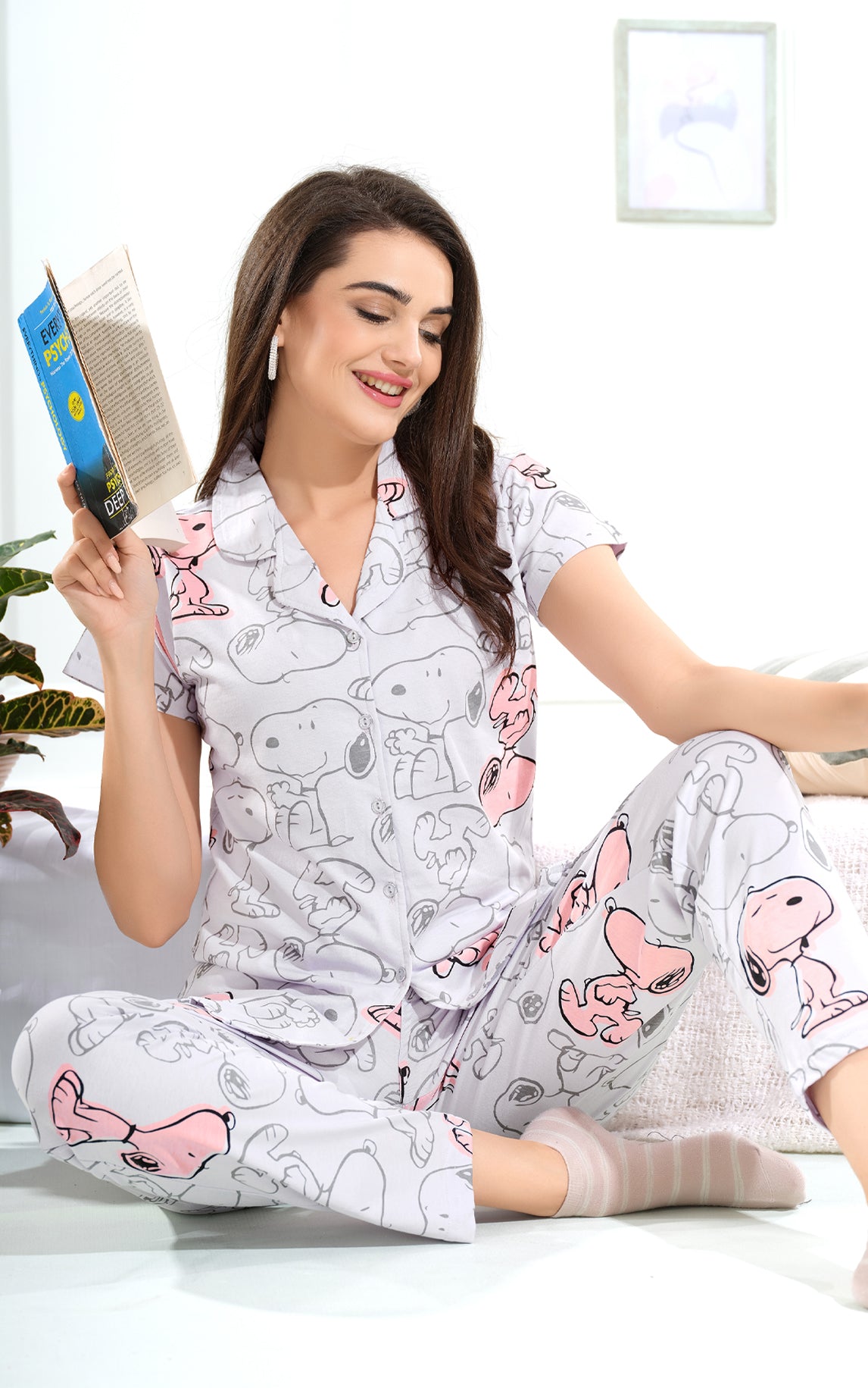 Everyday Night Suits | Super Comfy & Stylish | Lounge Wear | Collar Neck - Style No.3017
